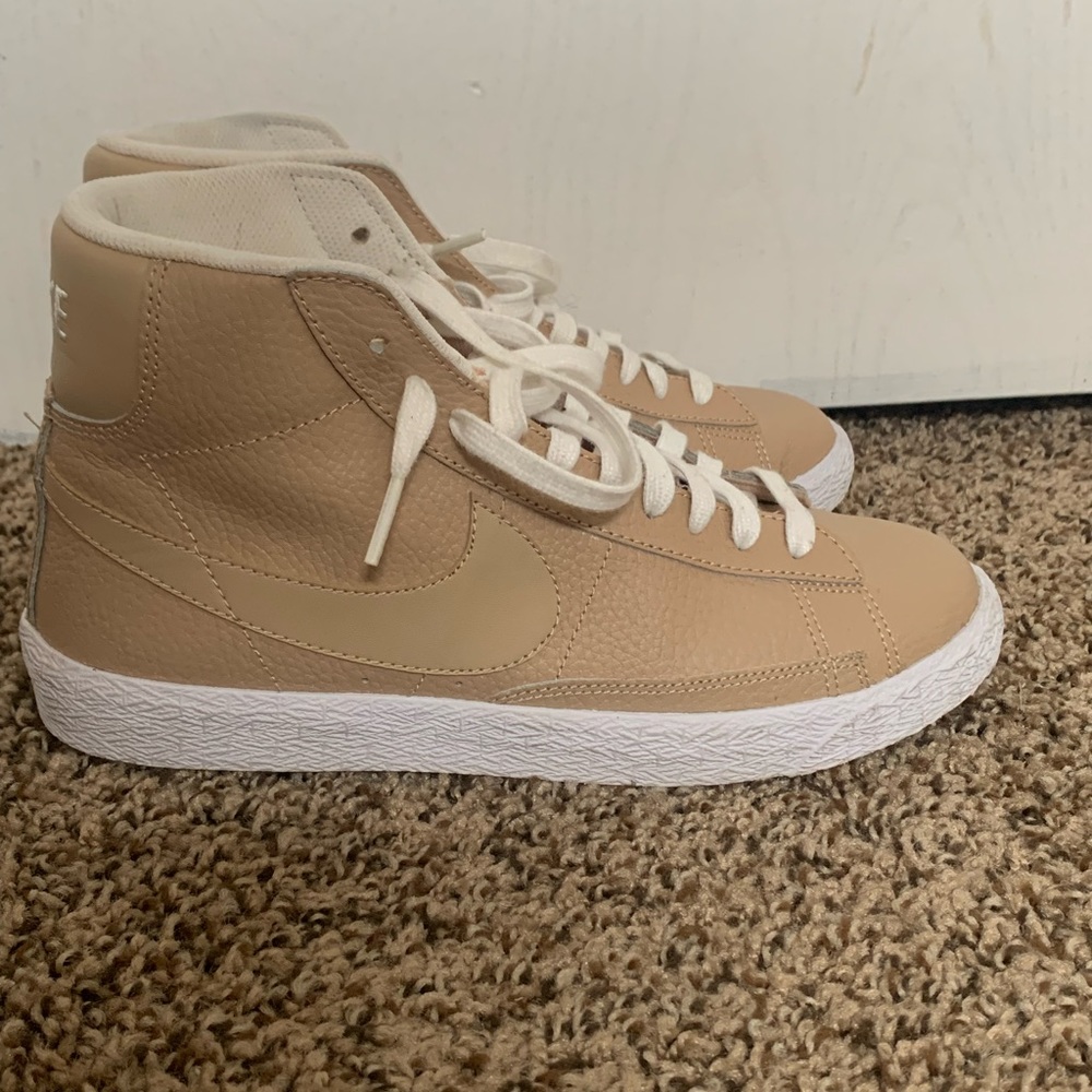 Nike tan leather blazers